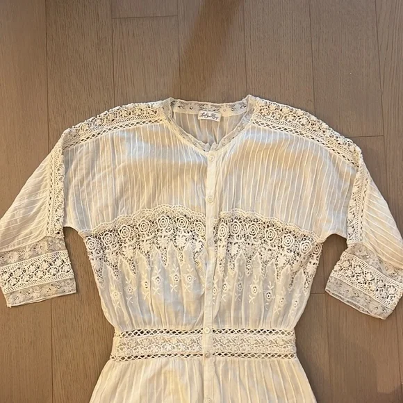 LoveShackFancy Edie Midi Shirtdress - Picture 7 of 13